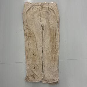 Vintage 40s Brown Striped Cotton Seersucker Pants 38x32
